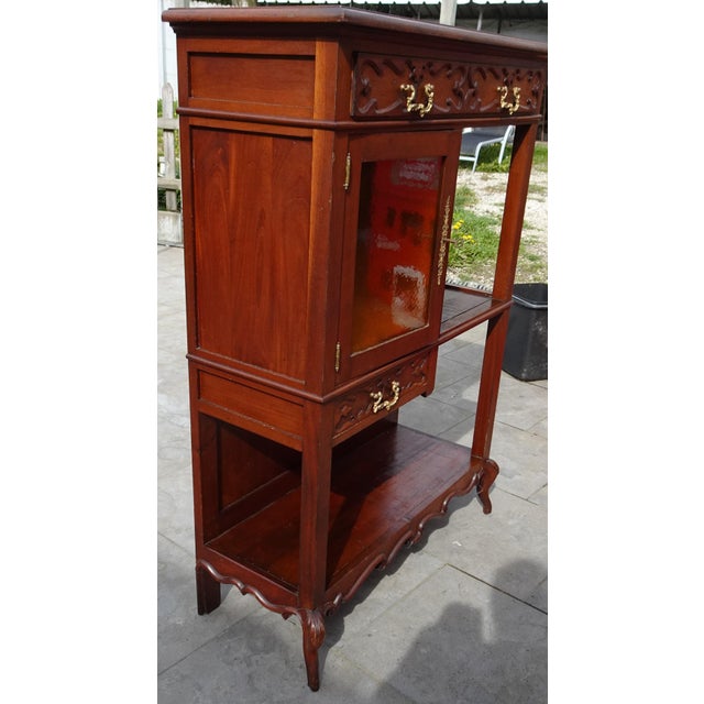 Art Nouveau Small Cabinet Display with Glass, 1920s For Sale - Image 12 of 18