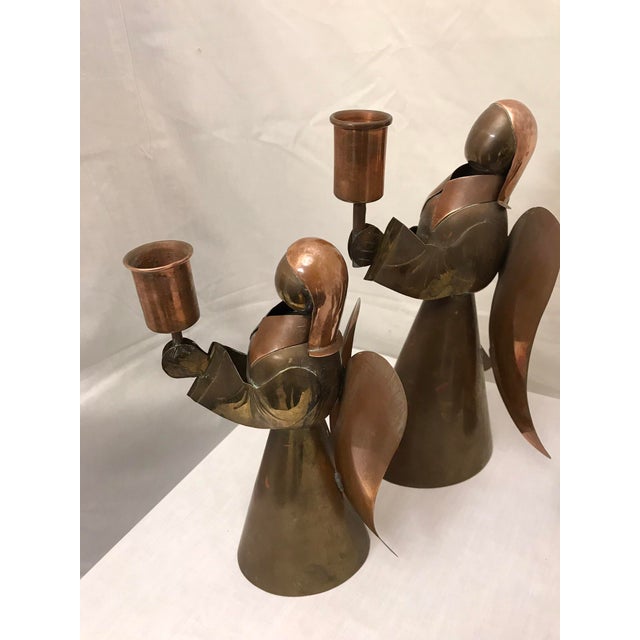 Copper & Brass Angel Candle Holders Set of 8 Chairish