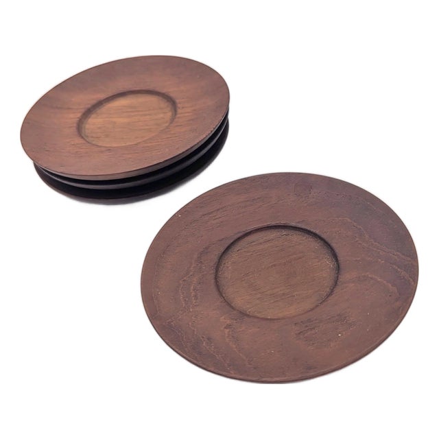 1950s Jens H Quistgaard Wenge Wood Coasters, Set of 4 For Sale