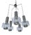 Vintage Space Age Pendant Light in Chrome Plating, Steel and Acrylic Glass from Honsel, 1970s For Sale
