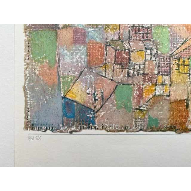 1960s Paul Klee Vintage 1969 Modernist Lithograph Print " Two Country Houses " 1918 For Sale - Image 5 of 13