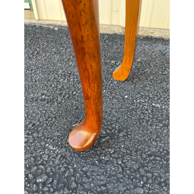 Single Drawer Cherry Entryway Console Table With Mirror For Sale - Image 4 of 12