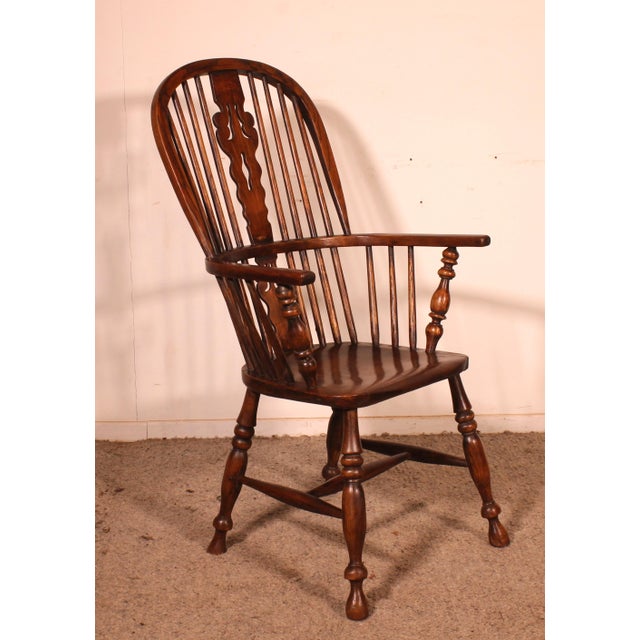 Early 19th Century Windsor Armchair in Ash and Elm For Sale - Image 4 of 13