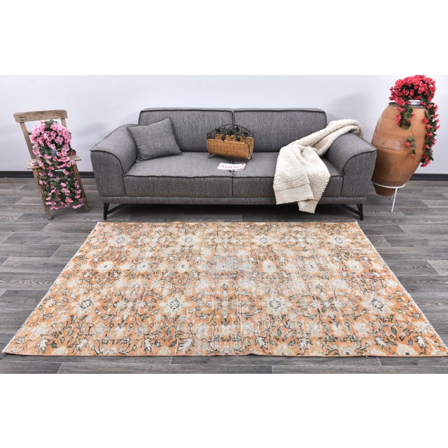 Vintage Turkish Rug in Wool For Sale - Image 3 of 13