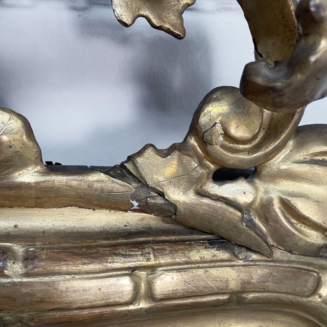 Gold Late 19th Century French Giltwood Wall Mirror For Sale - Image 8 of 13