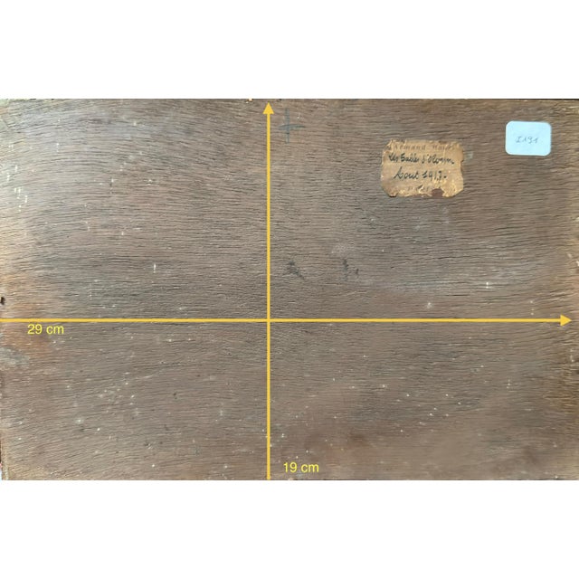 Port of Les Sables d'Olonne, 1917, Oil Paintings on Wood, Set of 2 For Sale - Image 3 of 9