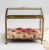 19th Century Large 19th C. French Beveled Glass Tufted Raspberry Velvet Jewelry Box Vitrine For Sale - Image 5 of 6