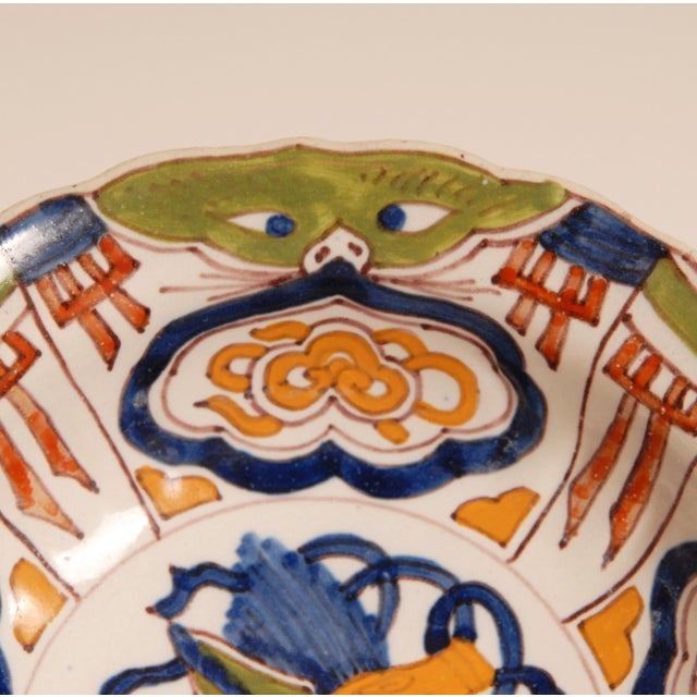Antique Delft Chinoiserie Bowl Polychrome Chinese Ming Style a Pair 19th Century Polychrome Delft Chinoiserie Bowls...