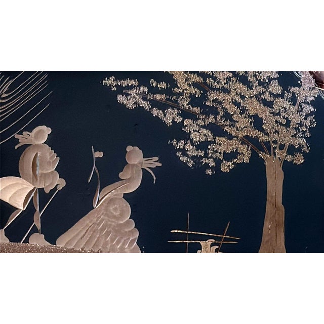 Late 20th Century Murano Venier Glassworks Hand-Engraved Mirrored Vanity Tray For Sale - Image 9 of 18