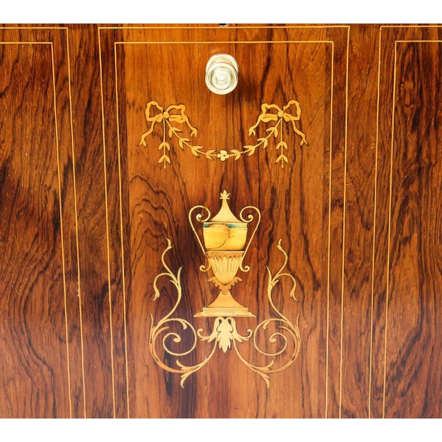 19th Century Edwardian Marquetry Inlaid Music Cabinet by Gonçalo Alves For Sale - Image 9 of 17