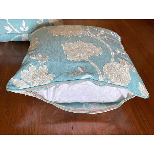 Set of 3 Down Custom Set of Removable Covers Including Insert Pillows For Sale - Image 12 of 12