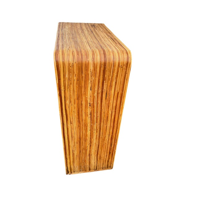 Mid 20th Century Pencil Reed Rattan Crespi Style High Chest Dresser For Sale - Image 16 of 18