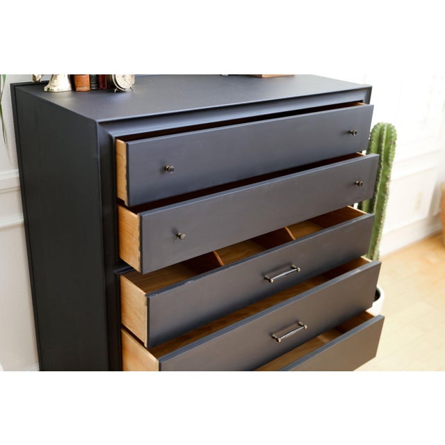 Vintage Classic Mid Century Modern Black Highboy Dresser ... (640 x 640 Pixel)