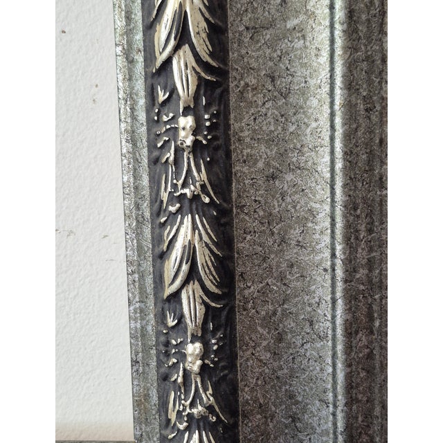 Contemporary Silver Embossed Frame 27"x30" For Sale - Image 9 of 12