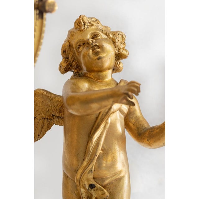 French Bronze Dore Mantle Table Clock by Leveque Guéret, 19th Century For Sale - Image 5 of 10