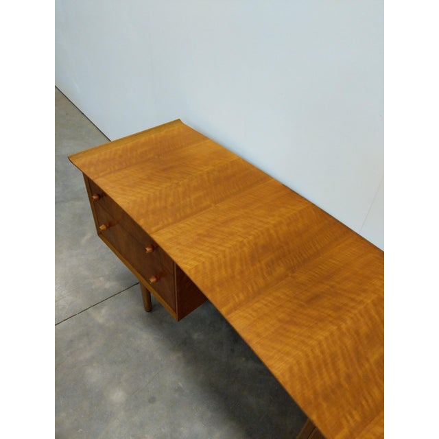 Wood Vintage Mid Century Modern Desk / Dressing Table by Vesper For Sale - Image 7 of 8