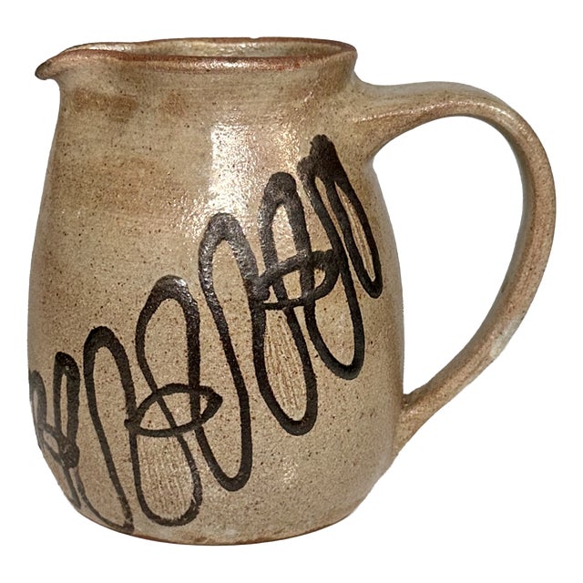 Modernist Studio Ceramic Art Jug Vase from Helma Klett, Germany, 1950s For Sale