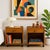 Pair of Mid Century Modern Teak Nightstands, c. 1960's. Beautifully designed, small scale nightstands featuring a single...