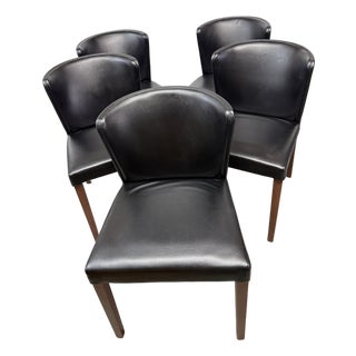 Crate & Barrel Curran Dining Chairs, Set of Five For Sale