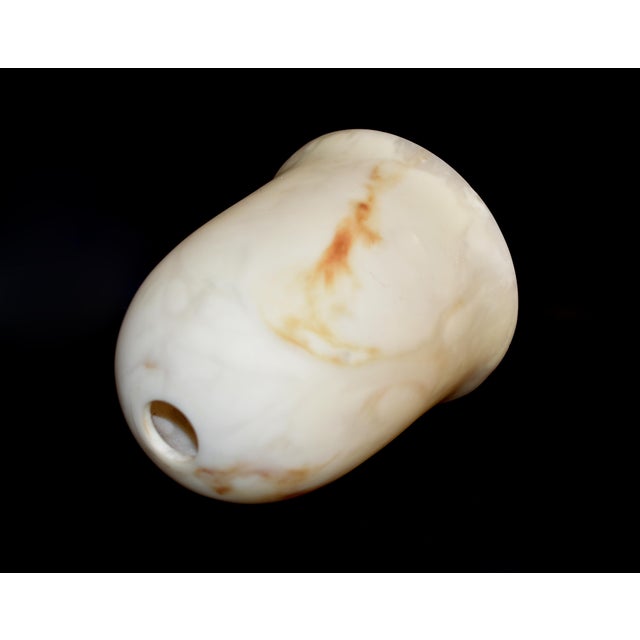 Vintage Alabaster Lamp Shade Marble Stone Italian For Sale - Image 10 of 10