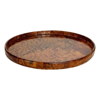 Oval Wooden Tray, France, 1970s For Sale