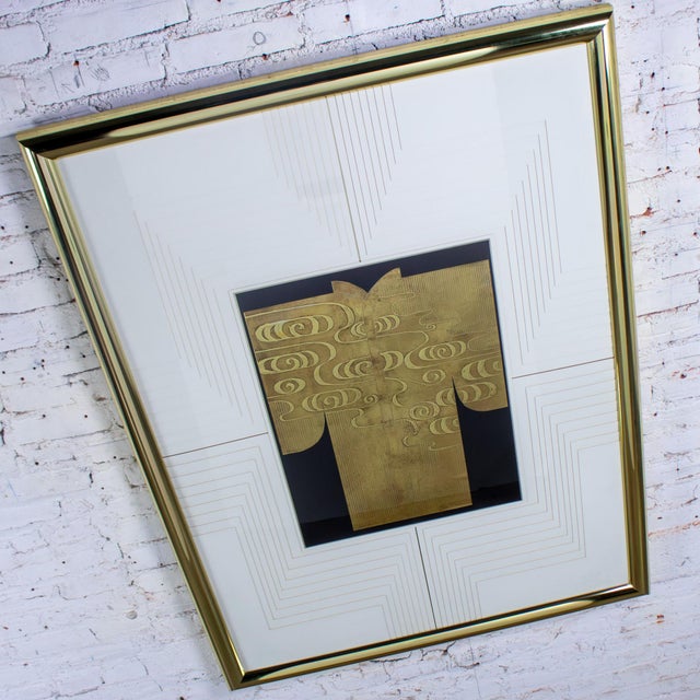 Late 20th Century Art Deco Revival Kinder Harris Large Scale Art Titled “Deco Kimono Ii” Signed Tim Vance For Sale - Image 13 of 18