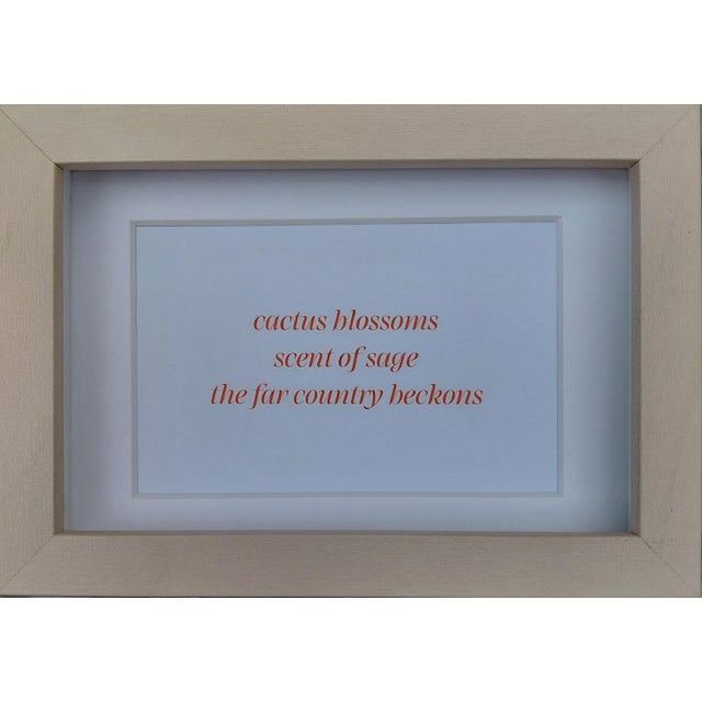 Contemporary Fiber Art Blooming Desert Landscape Set With Haiku by Paula Darnell For Sale In Las Vegas - Image 6 of 9