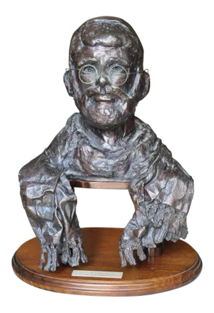 Vintage Owen H. Gumbin Bronze Sculpture of a Rabbi