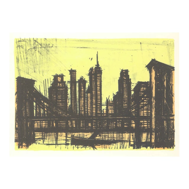 1967 Lithograph #58 "New York Vi" (Brooklyn Bridge) by Bernard Buffet For Sale