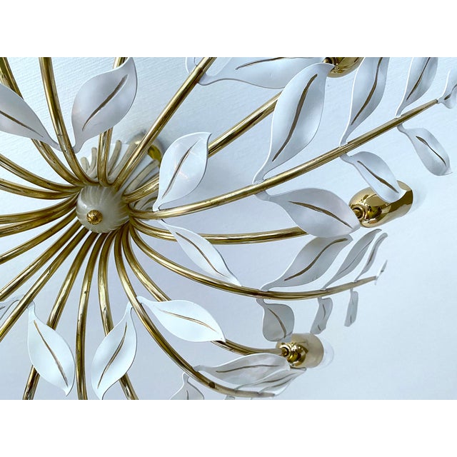 Vintage Floral Pendant Light from Vereinigte Werstaetten, 1950s For Sale - Image 12 of 18