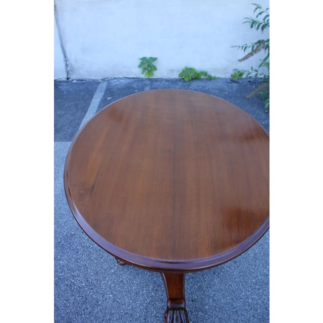 19th Century Empire Walnut Oval Center Table For Sale - Image 5 of 7