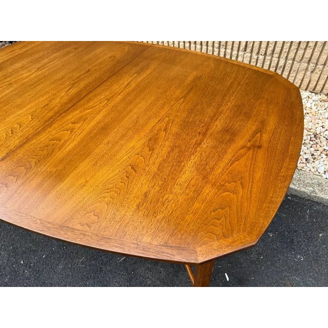 Wood Mid Century Walnut Extendable Dining Table With 3 Leaves For Sale - Image 7 of 11