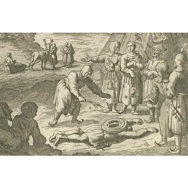 Workshop of Picart, Marriage, Baptism, and Other Customs of the Sami People in Lapland, 1726, Print For Sale - Image 3 of 9