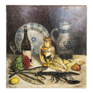 Antique Dutch Still Life Oil Painting