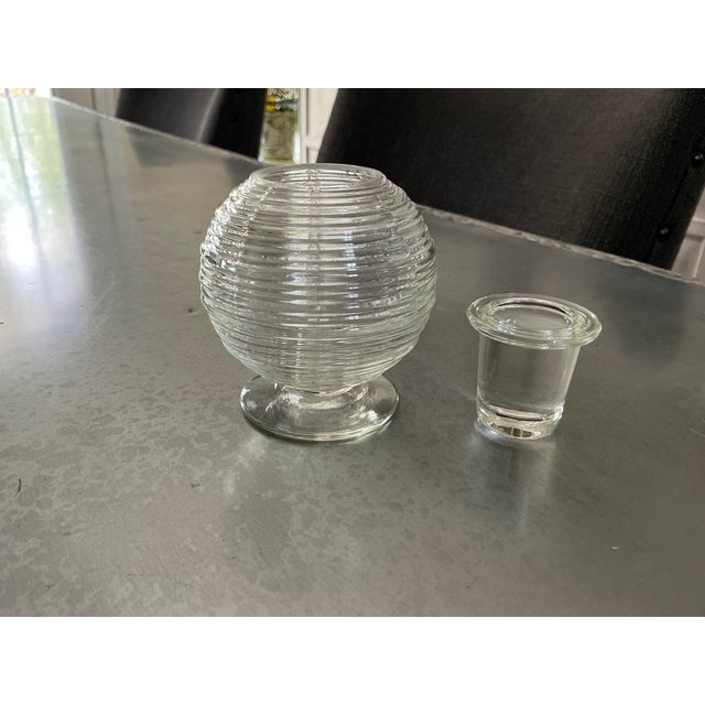 Vintage Art Deco Glass "Beehive" Bud Vase – 2-Piece Set For Sale - Image 9 of 17