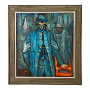 Original Edgar Ewing American Oil Painting of Civil War Union Soldier
