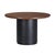 Wood Marlow Black Wood Round Dining Table For Sale - Image 7 of 7