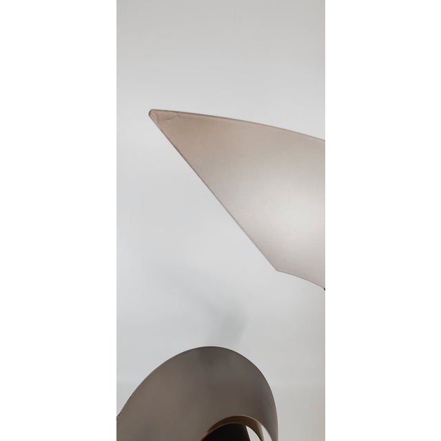 Vintage Curtis Jere Triple Spiral Ribbon Flame Metal Sculpture Signed 1996 For Sale - Image 12 of 18