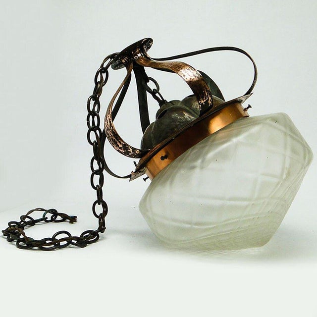 20th Century Glass Pendant Lamp, Austro-Hungary, 1890s For Sale - Image 3 of 18