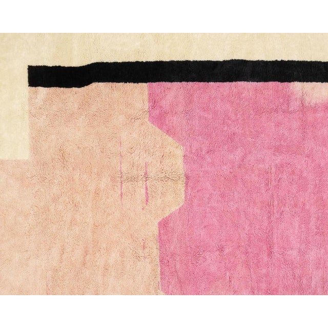 Hand-Knotted Wool Rug by Azele Studio For Sale - Image 6 of 9