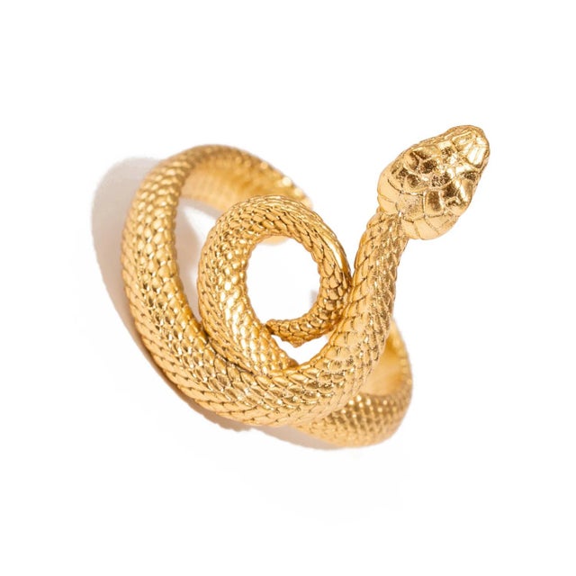 Early 21st Century Eternal Serpent Gold Wrap Ring, Size 8 For Sale - Image 5 of 8