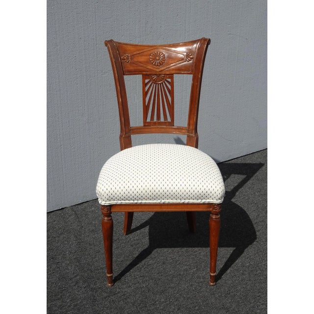 Vintage French Provincial White Accent Chair For Sale - Image 13 of 13