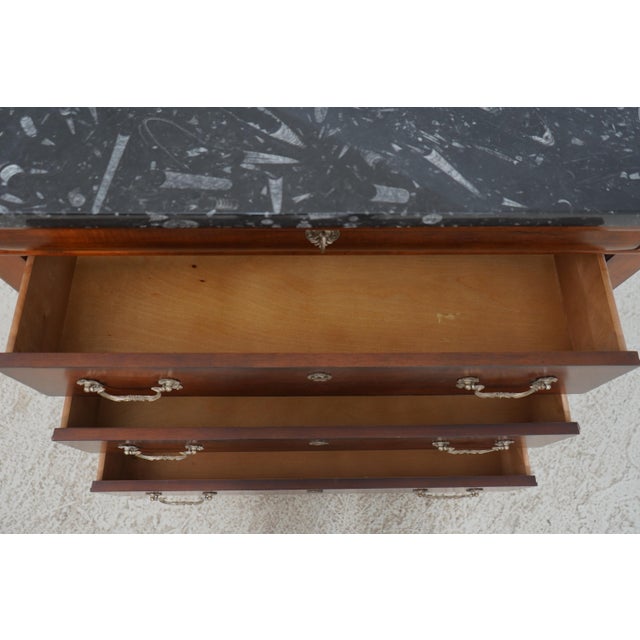 Century Furniture Century Marble Top French Empire Dresser Chest For Sale - Image 4 of 12