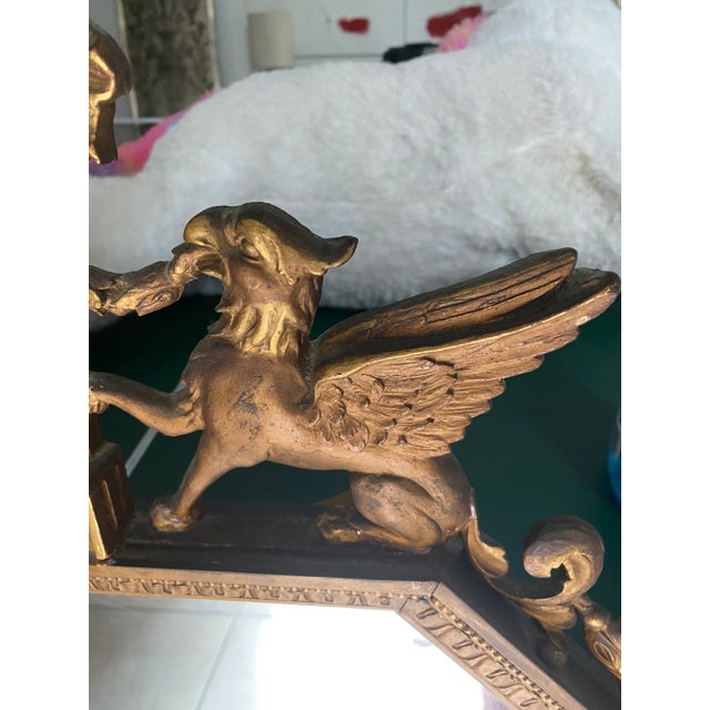 1960s 1960s Hollywood Regency Gold Gilt Wood & Geso Mirror For Sale - Image 5 of 11