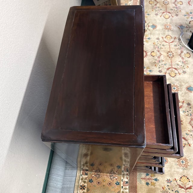 Dark Burl Wood Collectors Cabinet, 19th Century Style For Sale In San Francisco - Image 6 of 12