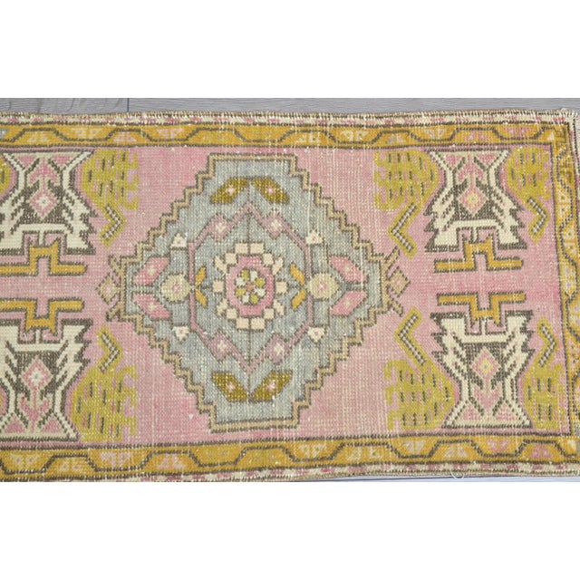 Art Deco Geometric Vintage Anatolian Carpet For Sale - Image 3 of 6