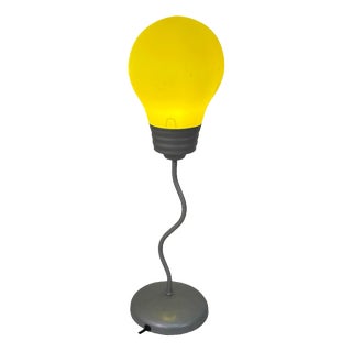 Postmodern Pop Art Squiggly Table Lamp with Yellow Bulb, 1990s For Sale