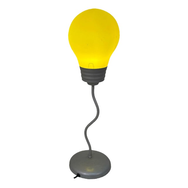 Postmodern Pop Art Squiggly Table Lamp with Yellow Bulb, 1990s For Sale