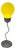 Postmodern Pop Art Squiggly Table Lamp with Yellow Bulb, 1990s For Sale