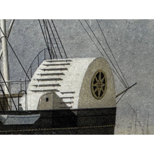 Hmy Victoria & Albert Off Osborne House Royal Steam Ship Yacht in the Solent, 19th-Century Nautical Painting in the Manner of Nicholas Condy For Sale - Image 12 of 18